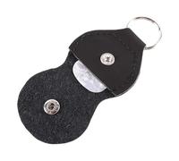 kivrimlarv Étui pour médiators de guitare en cuir synthétique - Résistant aux chutes et portables - Grande capacité et supports durables avec bouton dissimulé pour expert, Noir , Refer to description,