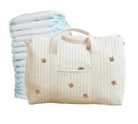 kivrimlarv Grand sac à langer brodé de grande capacité pour voyage, gym, travail, école, parc, shopping, lapin, Refer to description