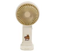 kivrimlarv Handheld Fan, Rechargeable Fans, Portable Cooling Solution Quiet Breeze Technology Mini Fan, Fans for Boys and Girls, Cream Colored and Light Coffee 3.11x1.89x6.06in