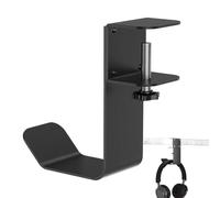 kivrimlarv Headphone Holder Under Desk - Metal Headset Stand | Space Saving Earphone Organizer for Gamers Men Women Teens Home Room Classroom School Work Use, 3.62x1.96x4.92in