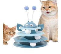 kivrimlarv Jouets d'intérieur pour chat | Jolie tour de plateau tournant avec balles, jouets d'intérieur pour chat - pour l'exercice, l'ennui, le jeu, la poursuite, la chasse, l'enrichissement de la