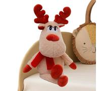 kivrimlarv Les Rennes De Noël | en Peluche Douce De 50 Cm avec Une Écharpe Rouge | Jouet en Peluche De Renne Rempli - pour L'Intérieur La Maison Le Salon Le Canapé Le Sol Les Les Amis La Famille