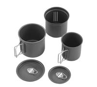 kivrimlarv Mug De Randonnée,3 Pièces à Poignée Pliable Empilables et Portables pour Randonnée,Tasses à Café en Métal - Pour Pique-Nique Pêche Camping Eau Feu De Camp Thé Survie Bushcraft Aventure