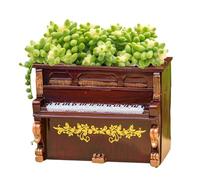 kivrimlarv Planter Pots | Indoor Decorative Container Pot with Piano Shape | Modern Flowerpot with Drainage Hole | Stylish Planter for Garden and Patio, Perfect for Home Decor and Plant Lover