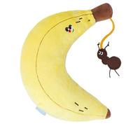 kivrimlarv Stuffed Banana Teething Toy, Soft Dog Plush, 27x24x8cm, Bite-Resistant Puppy Companion, Interactive Entertainment, Stress Relief Play for Pets