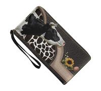 kivrimlarv Stylish Money Purse for Women, Cute Cow Print Wallet, Fashionable Wallets for Women, Lightweight Everyday Use Wallet 7.87x1.18x4.33 for Women, Ladies, Girl (Multicolor)