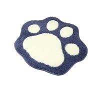 kivrimlarv Tapis de bain en forme de patte de chat - Tapis de bain en fibre pelucheuse | Absorbant l'eau, doux pour la peau, confortable, séchage rapide, antidérapant, avec fibre pelucheuse