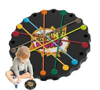 kivrimlarv Travel Rope Puzzle Game, Colorful Lacing Toys, Portable Rope Knots Untangle, Sorting Board Game with Variety of Challenges 9.06 x 9.06 inches for Boys and Girls (1 Piece)