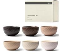 KIVY Bols à céréales en céramique - 6 x 850 ml - Grands bols pour céréales et soupes - Bol à soupe - Bol à céréales - Bol à soupe - Bol à céréales - Set de bols à soupe - Bol à céréales en céramique