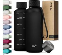 KIVY Bouteille d'eau en Tritan (noir profond, 650 ml)