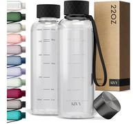 KIVY Gourde 650 ml, sans BPA, anti-fuite et passe au lave-vaisselle, bouteille d'eau, pour enfants et adultes, petite taille, convient aux boissons gazeuses