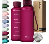 KIVY Gourde 650 ml, sans BPA, anti-fuite et passe au lave-vaisselle, bouteille d'eau, pour enfants et adultes, petite taille, convient aux boissons gazeuses