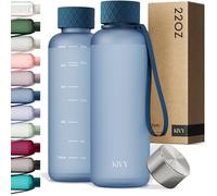 KIVY Gourde 650 ml, sans BPA, anti-fuite et passe au lave-vaisselle, bouteille d'eau, pour enfants et adultes, petite taille, convient aux boissons gazeuses