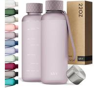 KIVY Gourde 650 ml, sans BPA, anti-fuite et passe au lave-vaisselle, bouteille d'eau, pour enfants et adultes, petite taille, convient aux boissons gazeuses