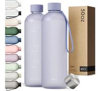 KIVY Gourde Tritan 1,5 L - Étanche & Compatible Eau Pétillante - Pour Sport, Gym, École & Bureau - Gourde Sport - Bouteille d’Eau 1 ,5L - Lavable au Lave-Vaisselle - Sans BPA - Bleu