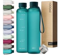 KIVY Gourde Tritan 1 l - Convient pour les boissons gazeuses et anti-fuite - Pour le sport, l'école et le bureau - Gourde de sport - Bouteille de sport - Bouteille de fitness - Bouteille de sport 1 l