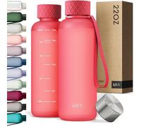 KIVY Gourde Tritan 650 ml [Sans BPA] Étanche & Lavable au Lave-Vaisselle - Bouteille d’Eau pour Enfants & Adultes - Gourde Sport Petite - Tritan Compatible Eau Pétillante - Bouteille 650 ml
