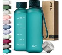 KIVY Gourde Tritan 650 ml [Sans BPA] Étanche & Lavable au Lave-Vaisselle - Bouteille d’Eau pour Enfants & Adultes - Gourde Sport Petite - Tritan Compatible Eau Pétillante - Bouteille 650 ml