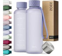 KIVY Gourde Tritan 650 ml [Sans BPA] Étanche & Lavable au Lave-Vaisselle - Bouteille d’Eau pour Enfants & Adultes - Gourde Sport Petite - Tritan Compatible Eau Pétillante - Bouteille 650 ml