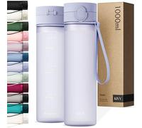 KIVY Gourde Tritan avec Bouchon 1L [ÉTANCHE & LAVABLE AU LAVE-VAISELLE] - Sans BPA & Anti-Fuite - Compatible avec les Boissons Gazeuses - Bouteille d’Eau pour Sport, Bureau et Loisirs - Bleu