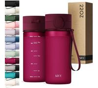 KIVY Gourde Tritan avec Bouchon 650ml [ÉTANCHE & LAVABLE AU LAVE-VAISELLE] - Sans BPA & Anti-Fuite - Compatible avec les Boissons Gazeuses - Bouteille d’Eau pour Enfants et Adultes - Rouge