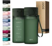 KIVY Gourde Tritan avec Bouchon 650ml [ÉTANCHE & LAVABLE AU LAVE-VAISELLE] - Sans BPA & Anti-Fuite - Compatible avec les Boissons Gazeuses - Bouteille d’Eau pour Enfants et Adultes - Vert