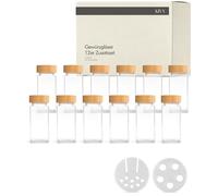 KIVY Lot de 12 pots à épices supplémentaires avec insert à saupoudrer, couvercles en bambou