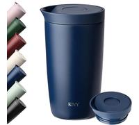 KIVY Mug Isotherme 350ml [GOBELET CAFÉ À EMPORTER] - Tasse Thermique pour Café et Thé - Étanche et Lavable au Lave-Vaisselle - Pour Boissons Chaudes et Froides - Mug Acier Inoxydable - Bleu