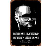 KIVYYB Maître Gims v1.0 Plaque en métal vintage en métal pour pub, club, café, bar, maison, décoration murale, affiche rétro 20,3 x 30,5 cm