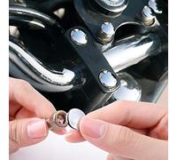 KiWAV motorcycle round bolt cap screw cover plug chrome for 8mm thread allen head bolts, ie M6 allen key