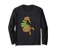 Kiwi Bird est divisé comme Un Kiwi Manche Longue