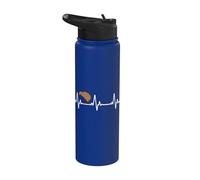 Kiwi Bird Heartbeat Pulse EKG, animal néo-zélandais Stainless Steel Insulated Water Bottle
