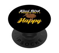 Kiwi Bird Makes Me Happy Kiwi de Nouvelle-Zélande PopSockets PopGrip Adhésif