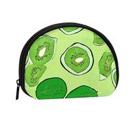Kiwi Bird Mini porte-monnaie imprimé avec fermeture éclair - Petit portefeuille pour homme et femme - Organiseur de voyage compact, Noir , Taille unique