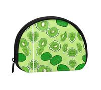 Kiwi Bird Mini porte-monnaie imprimé avec fermeture éclair - Petit portefeuille pour homme et femme - Organiseur de voyage compact, Noir , Taille unique