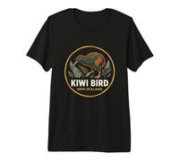 Kiwi Bird Nouvelle-Zélande Fougère Nature Faune T-Shirt Haut de Gamme