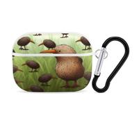 Kiwi Bird Organiseur d'écouteurs résistant aux chocs avec mousqueton et clip anti-chute pour Airpods Pro 2ème génération, blanc