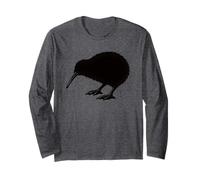 Kiwi de Nouvelle-Zélande Silhouette Minimaliste Faune Design Manche Longue
