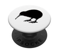 Kiwi de Nouvelle-Zélande Silhouette Minimaliste Faune Design PopSockets PopGrip Adhésif