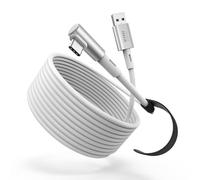 KIWI design 5M Câble Link Compatible avec Meta Quest 3S/Quest 3, Quest 2/Pro/Pico 4 PC Steam VR Accessoires, câble de Liaison USB 3.0 Super Rapide de 5Gbps (Blanc)