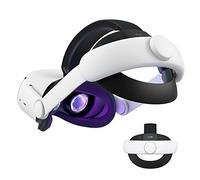 KIWI design Sangle de Tête Améliorée Compatible avec Quest 2 Accessoire, Sangle Élite Réglable Réduire la Pression de la Tête Confortable en VR Blanc