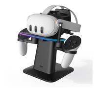 KIWI Design support de charge RGB Meta Quest 3 / 3S, dock agréé Meta, aussi Quest 2 et Pro