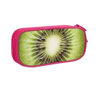 Kiwi - Grande trousse à crayons pour garçons et filles - Motif fruits - Organiseur de papeterie - Trousse à crayons pour l'école et le bureau - Trousse de maquillage zippée, bleu, 21x5x10.5cm, Trousse