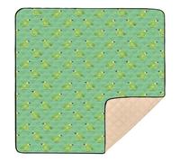 Kiwi Jade Bird Tapis de jeu doux et épais pour bébé pour intérieur et extérieur Tapis de jeu portable pour bébés nourrissons et tout-petits 127 x 127 cm
