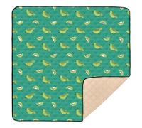 Kiwi Jade Bird Tapis de jeu rembourré doux pour intérieur et extérieur Résistant à l'eau Pour bébé et nourrisson 127 x 127 cm