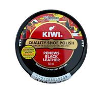 Kiwi Lot de 2 pots de vernis à chaussures Noir 50 ml