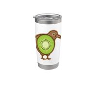 Kiwi Oiseau Fruit Animal Nature Nouvelle-Zélande Gobelet isotherme en acier inoxydable double paroi