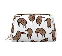 Kiwi Organiseur de maquillage Motif oiseaux mignons Trousse de toilette pour cosmétiques, soins de la peau et accessoires, blanc, Taille unique, Trousse de toilette
