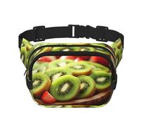 Kiwi Sac banane imprimé pastèque pour homme et femme avec sangle réglable pour voyage, randonnée, cyclisme