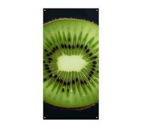 Kiwi Slice Bannière de porte de bienvenue printemps été couverture de porte à suspendre drapeau pour porte d'entrée, décorations de fête saisonnières pour intérieur et extérieur jardin